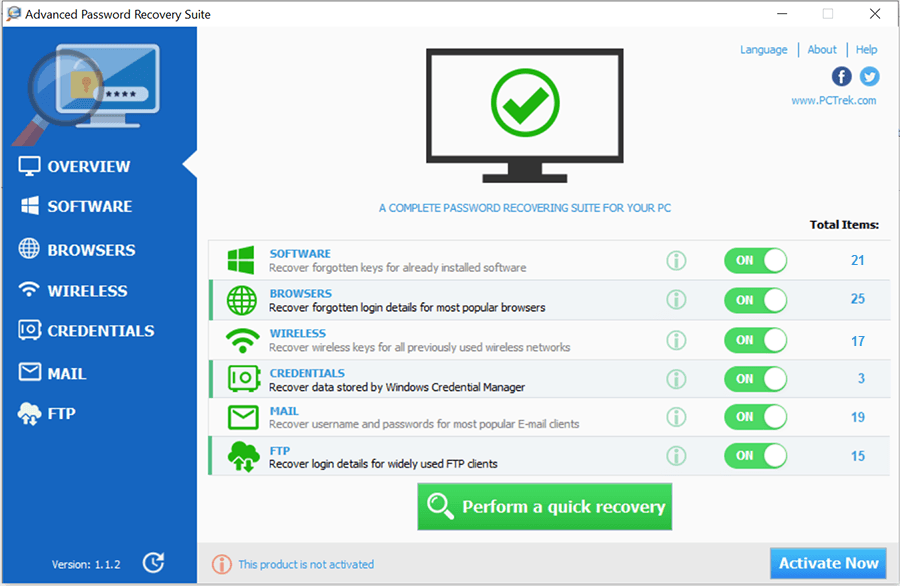 Advanced Password Recovery Suite Screenshot